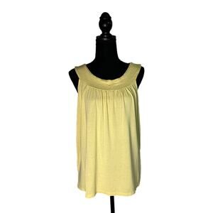 C22 Dress Barn Women’s Yellow Tank Top, Large, Pre-owned